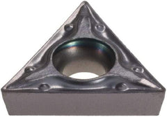 Iscar - TCMT2-0 PF Grade IC907 Carbide Turning Insert - TiAlN Finish, 60° Triangle, 1/4" Inscr Circle, 3/32" Thick, 0.008" Corner Radius - Exact Tool & Supply
