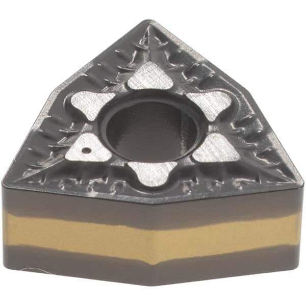 Iscar - WNMG331 GN Grade IC8250 Carbide Turning Insert - TiCN/Al2O3/TiN Finish, 80° Trigon, 3/8" Inscr Circle, 3/16" Thick, 1/64" Corner Radius - Exact Tool & Supply