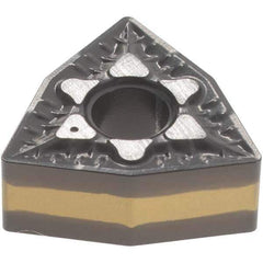 Iscar - WNMG331 GN Grade IC8250 Carbide Turning Insert - TiCN/Al2O3/TiN Finish, 80° Trigon, 3/8" Inscr Circle, 3/16" Thick, 1/64" Corner Radius - Exact Tool & Supply