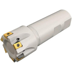 Iscar - 20mm Cut Diam, 8mm Max Depth of Cut, 20mm Shank Diam, 110mm OAL, Indexable Square Shoulder Helical End Mill - T490 LN.T 0804 Inserts, Cylindrical Shank, 90° Lead Angle, Series Helitang - Exact Tool & Supply