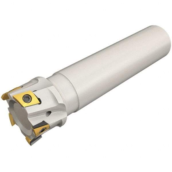 Iscar - 32mm Cut Diam, 10mm Max Depth of Cut, 32mm Shank Diam, 130mm OAL, Indexable Square Shoulder End Mill - T290 LN.T 1004 Inserts, Cylindrical Shank, 90° Lead Angle, Through Coolant, Series SumoMill - Exact Tool & Supply