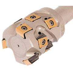 Iscar - 50mm Cut Diam, 59mm Max Depth of Cut, 73mm OAL, Indexable Square Shoulder End Mill - T490 LN.T 1306 Inserts, CF4 Modular Connection, 90° Lead Angle, Through Coolant, Series Helitang - Exact Tool & Supply