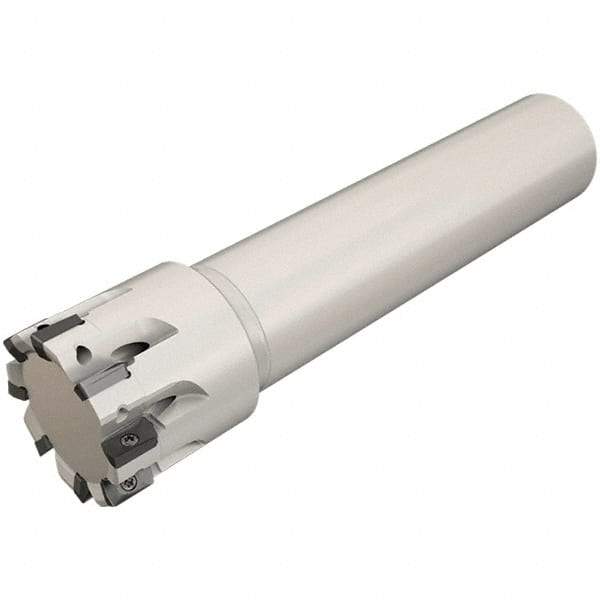 Iscar - 16mm Cut Diam, 7.7mm Max Depth of Cut, 16mm Shank Diam, 90mm OAL, Indexable Square Shoulder End Mill - HP ANKT 0702.. Inserts, Cylindrical Shank, 90° Lead Angle, Through Coolant, Series Heliplus - Exact Tool & Supply