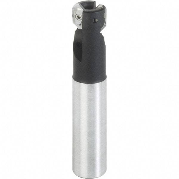 Iscar - 21mm Cut Diam, 10mm Max Depth of Cut, 20mm Shank Diam, 115mm OAL, Indexable Square Shoulder End Mill - HM90 AP.. 1003.. Inserts, Cylindrical Shank, 90° Lead Angle, Series Heli2000 - Exact Tool & Supply