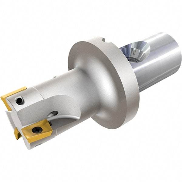 Iscar - 1" Cut Diam, 0.56" Max Depth of Cut, 1.89" OAL, Indexable Square Shoulder End Mill - HM90 ADKT 1505.. Inserts, CF4 Modular Connection, 90° Lead Angle, Through Coolant, Series ClickFit, Heli2000 - Exact Tool & Supply