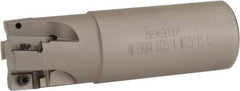 Iscar - 1-1/4" Cut Diam, 1/2" Max Depth of Cut, 1-1/4" Shank Diam, 4" OAL, Indexable Square Shoulder End Mill - 3M AXKT 1304.../2006... Inserts, Weldon Shank, 90° Lead Angle, Through Coolant, Series Mill2000 - Exact Tool & Supply