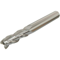 Iscar - 5mm, 14mm LOC, 5mm Shank Diam, 50mm OAL, 3 Flute, Solid Carbide Square End Mill - Single End, TiAlN Finish, Spiral Flute, 38° Helix, Right Hand Cut, Right Hand Flute - Exact Tool & Supply