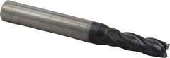 Iscar - 6.5mm, 16mm LOC, 8mm Shank Diam, 63mm OAL, 4 Flute, Solid Carbide Square End Mill - Single End, TiAlN Finish, Spiral Flute, 30° Helix, Right Hand Cut, Right Hand Flute - Exact Tool & Supply
