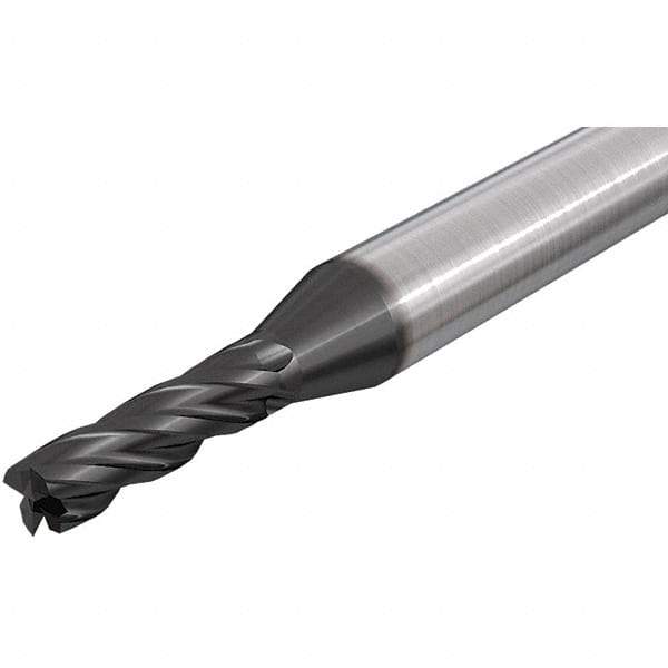 Iscar - 14mm, 26mm LOC, 14mm Shank Diam, 83mm OAL, 4 Flute, Solid Carbide Square End Mill - Single End, TiAlN Finish, Spiral Flute, 30° Helix, Right Hand Cut, Right Hand Flute - Exact Tool & Supply
