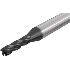 Iscar - 14mm, 26mm LOC, 14mm Shank Diam, 83mm OAL, 4 Flute, Solid Carbide Square End Mill - Single End, TiAlN Finish, Spiral Flute, 30° Helix, Right Hand Cut, Right Hand Flute - Exact Tool & Supply