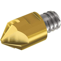 Iscar - MM ECF Grade IC908 Carbide Chamfer Milling Tip Insert - TiAlN Finish, 4 Flutes, 10mm Cutting Diam, 7.3mm Depth of Cut - Exact Tool & Supply