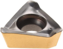Iscar - HM390 TPKT1003 Grade IC330 Carbide Milling Insert - TiCN/TiN Finish, 0.1516" Thick, 7.5mm Inscribed Circle, 0.8mm Corner Radius - Exact Tool & Supply