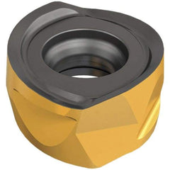Iscar - H400 RNHU1004 ML Grade IC808 Carbide Milling Insert - TiAlN/AlTiN/TiN Finish, 0.1594" Thick, 0.3622" Inscribed Circle, 5mm Corner Radius - Exact Tool & Supply