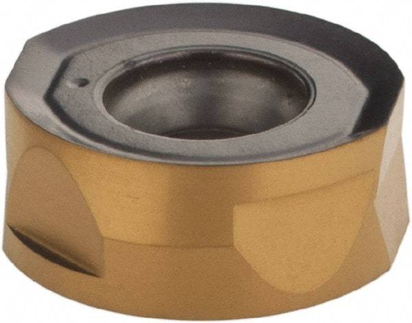 Iscar - H400 RNHU1004 ML Grade IC830 Carbide Milling Insert - TiAlN/TiN Finish, 0.1594" Thick, 0.3622" Inscribed Circle, 5mm Corner Radius - Exact Tool & Supply