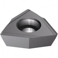 Iscar - WPEX060400 Grade IC908 Carbide Turning Insert - TiAlN Finish, 80° Trigon, 3/8" Inscr Circle, 4mm Thick, 0" Corner Radius - Exact Tool & Supply