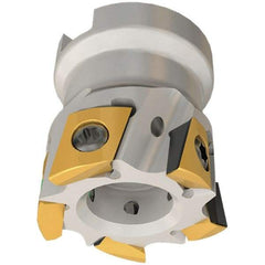 Iscar - 6 Inserts, 40mm Cut Diam, 16mm Arbor Diam, 9mm Max Depth of Cut, Indexable Square-Shoulder Face Mill - 0/90° Lead Angle, 35mm High, T290 LN.T 1004 Insert Compatibility, Through Coolant, Series SumoMill - Exact Tool & Supply