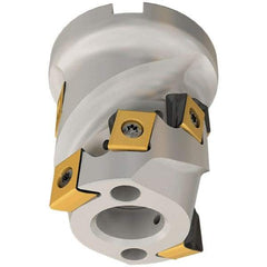 Iscar - 8 Inserts, 1.968" Cut Diam, 1" Arbor Diam, 1.85" Max Depth of Cut, Indexable Square-Shoulder Face Mill - 0/90° Lead Angle, 2.618" High, T490 LN.. 1306 Insert Compatibility, Through Coolant, Series Helitang - Exact Tool & Supply