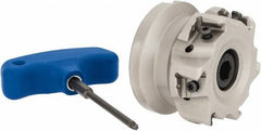 Iscar - 8 Inserts, 2-1/2" Cut Diam, 1" Arbor Diam, 0.492" Max Depth of Cut, Indexable Square-Shoulder Face Mill - 0/90° Lead Angle, 1-3/4" High, T490 LN.T 1306 Insert Compatibility, Through Coolant, Series Helitang - Exact Tool & Supply