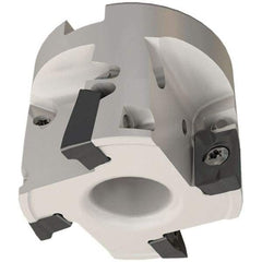 Iscar - 4 Inserts, 63mm Cut Diam, 22mm Arbor Diam, Indexable Square-Shoulder Face Mill - 0/90° Lead Angle, 40mm High, ADKW Insert Compatibility, Through Coolant, Series IscarMill - Exact Tool & Supply