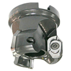 Iscar - 3 Inserts, 50mm Cut Diam, 22mm Arbor Diam, 15.5mm Max Depth of Cut, Indexable Square-Shoulder Face Mill - 0/90° Lead Angle, 45mm High, HM90 APCR 1605 Insert Compatibility, Through Coolant, Series Helialu - Exact Tool & Supply