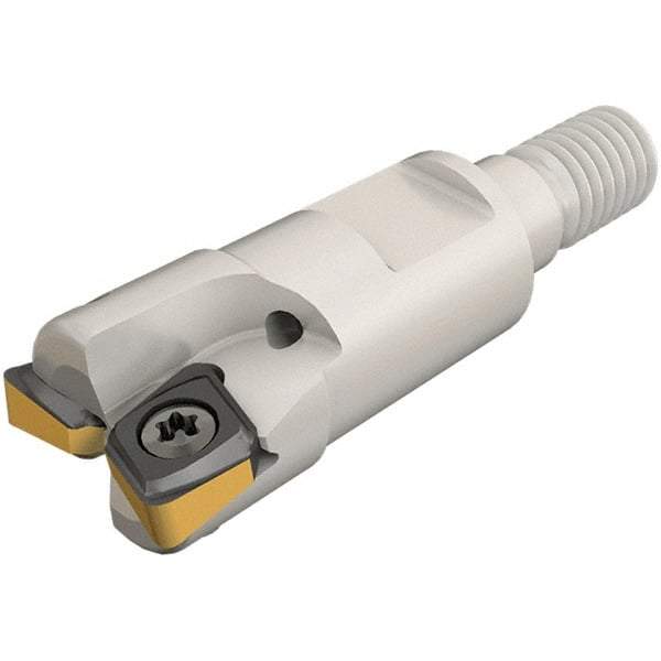 Iscar - 20mm Cut Diam, 4mm Max Depth of Cut, 30mm OAL, Indexable Square Shoulder End Mill - CNHT 0703 Inserts, M10 Modular Connection, 90° Lead Angle, Through Coolant, Series FlexFit, IscarMill - Exact Tool & Supply