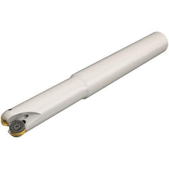 Iscar - 25mm Cut Diam, 7.5mm Max Depth of Cut, 25mm Shank Diam, 120mm OAL, Indexable Copy End Mill - 3 Inserts, H400 RNHU 1004 Insert, Cylindrical Shank, Through Coolant - Exact Tool & Supply