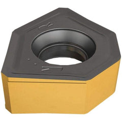 Iscar - ONHU0505 Grade IC810 Carbide Milling Insert - AlTiN/TiN Finish, 0.193" Thick, 13mm Inscribed Circle - Exact Tool & Supply