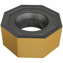 Iscar - ONMU050505 Grade DT7150 Carbide Milling Insert - Al2O3/TiAlN Finish, 0.2047" Thick, 13mm Inscribed Circle, 0.5mm Corner Radius - Exact Tool & Supply