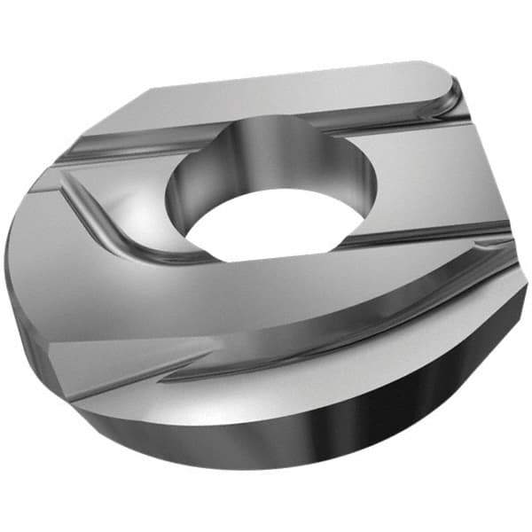Iscar - HCRD160 QP Grade IC928 Carbide Milling Insert - TiAlN Finish, 3.37mm Thick, 16mm Inscribed Circle, 8mm Corner Radius - Exact Tool & Supply