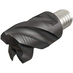 Iscar - MM EFS Grade IC908 Carbide End Milling Tip Insert - TiAlN Finish, 4 Flutes, 20mm Cutting Diam, 15mm Depth of Cut, 25.5mm Extension, 45° Helix - Exact Tool & Supply