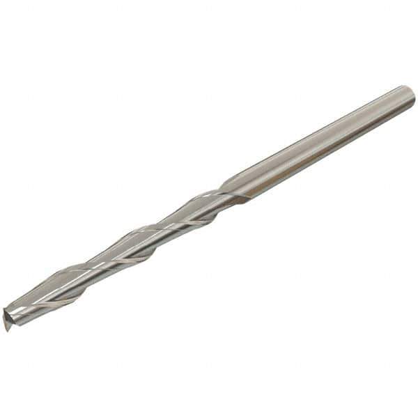 Iscar - 3mm, 30mm LOC, 3mm Shank Diam, 75mm OAL, 2 Flute, Solid Carbide Square End Mill - Single End, TiAlN Finish, Spiral Flute, 30° Helix, Centercutting, Right Hand Cut, Right Hand Flute - Exact Tool & Supply