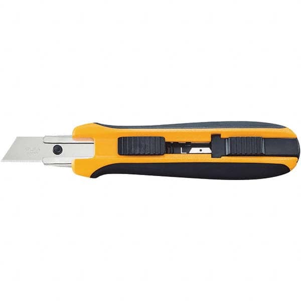 Olfa - Utility Knives, Snap Blades & Box Cutters; Type: Retractable Utility Knife ; Blade Type: Retractable ; Number of Blades Included: 1 ; Number of Blades: 1 ; Color: Yellow & Black ; Number of Points: 1 - Exact Tool & Supply