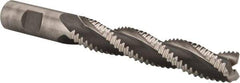 Hertel - 3/4" Diam, Coarse Pitch, 4" LOC, 3 Flute Cobalt Roughing Square End Mill - Uncoated, 6-1/4" OAL, 3/4" Shank Diam, Single End, Centercutting, 37° Helix - Exact Tool & Supply