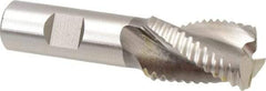 Hertel - 1" Diam, Coarse Pitch, 1-1/2" LOC, 3 Flute Cobalt Roughing Square End Mill - Uncoated, 3-3/4" OAL, 3/4" Shank Diam, Single End, Centercutting, 37° Helix - Exact Tool & Supply