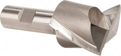 Hertel - 1-3/4", 1-5/8" LOC, 3/4" Shank Diam, 3-7/8" OAL, 2 Flute, High Speed Steel Square End Mill - Single End, Uncoated, Spiral Flute, 30° Helix, Centercutting, Right Hand Cut, Right Hand Flute - Exact Tool & Supply