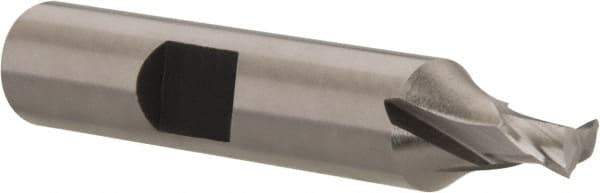 Hertel - 3/16", 3/16" LOC, 3/8" Shank Diam, 2-1/16" OAL, 2 Flute, Cobalt Square End Mill - Single End, Uncoated, Spiral Flute, 30° Helix, Centercutting, Right Hand Cut, Right Hand Flute - Exact Tool & Supply