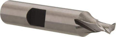 Hertel - 3/16", 3/16" LOC, 3/8" Shank Diam, 2-1/16" OAL, 2 Flute, Cobalt Square End Mill - Single End, Uncoated, Spiral Flute, 30° Helix, Centercutting, Right Hand Cut, Right Hand Flute - Exact Tool & Supply