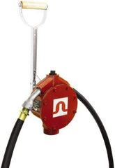 Tuthill - 3/4" Outlet, Cast Aluminum Hand Operated Piston Pump - 25.6 oz per Stroke, 24" OAL, For Gasoline, Diesel Fuel, Lightweight Oil & Kerosene - Exact Tool & Supply