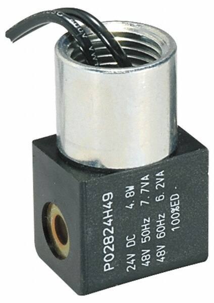Parker - Direct Acting, Thermoplastic Solenoid Valve - Normally Closed, 232 Max PSI, FKM Seal - Exact Tool & Supply