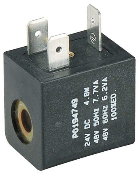 Parker - 12 DC Volt, Class F, Solenoid Coil - 5.5 Watt, IP 65 Enclosure, Use with Parker B Series Viking Valve - Exact Tool & Supply
