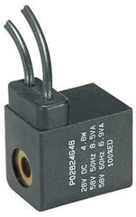 Parker - 12 DC Volt, Class F, Solenoid Coil - 5.5 Watt, IP 65 Enclosure, Use with Parker B Series Viking Valve - Exact Tool & Supply