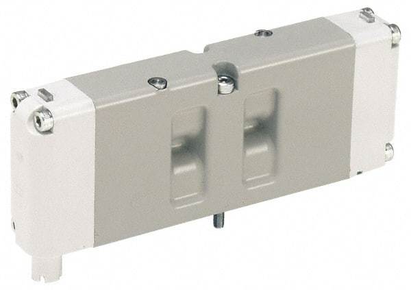Parker - Single Solenoid 2 Position, Aluminum Solenoid Valve - Normally Open Through Ports 1 & 2, 145 Max PSI, Buna-N Seal - Exact Tool & Supply