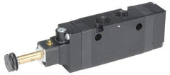 Parker - 3/8" NPT Port, Single Solenoid, 3 Way, Valveless Coil, Aluminum Solenoid Valve - Normally Closed, 145 Max PSI, Buna-N Seal - Exact Tool & Supply