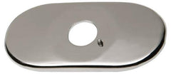 Chicago Faucets - Faucet Replacement 4" Cover Plate - Polished Chrome, Use with HyTronic IR Faucets - Exact Tool & Supply