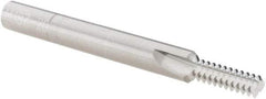 Scientific Cutting Tools - 1/4-20 Thread, 1/4" Shank Diam, Bright Coating, Solid Carbide Straight Flute Thread Mill - 3 Flutes, 2-1/2" OAL, 1/4" Min Noml Diameter - Exact Tool & Supply