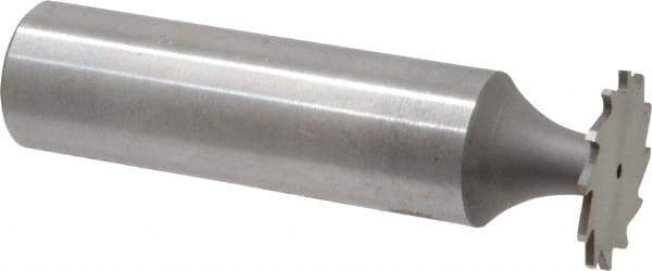Whitney Tool Co. - 5/8" Diam x 1/32" Face Width, Cobalt, 12 Teeth, Shank Connection Woodruff Keyseat Cutter - Uncoated, 2-1/32" OAL x 1/2" Shank, Straight Teeth - Exact Tool & Supply
