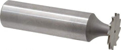 Whitney Tool Co. - 5/8" Diam x 1/32" Face Width, Cobalt, 12 Teeth, Shank Connection Woodruff Keyseat Cutter - Uncoated, 2-1/32" OAL x 1/2" Shank, Straight Teeth - Exact Tool & Supply