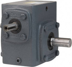 Boston Gear - 1 Centerline Distance, 5:1, 350 RPM Output, 0.69 Input Horsepower, 113 Lbs. Max Torque, Speed Reducer - Part No. 710-5-J, 3/8" Shaft Diam, Single Shaft Right, 2.31" High - Exact Tool & Supply