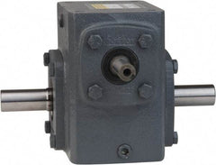 Boston Gear - 1-3/4 Centerline Distance, 60:1, 29 RPM Output, 0.35 Input Horsepower, 527 Lbs. Max Torque, Speed Reducer - Part No. 718-60-H, 5/8" Shaft Diam, Double Shaft Left & Right, 3.81" High - Exact Tool & Supply