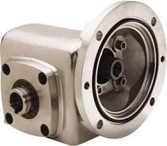 Boston Gear - 1-3/4 Centerline Distance, 40:1, 44 RPM Output, 0.57 Input Horsepower, 609 Lbs. Max Torque, Speed Reducer - Part No. SSHF71840KB5HSP16, 1" Shaft Diam, Hollow Shaft, 5/8" Bore, 3.81" High, 56C NEMA - Exact Tool & Supply